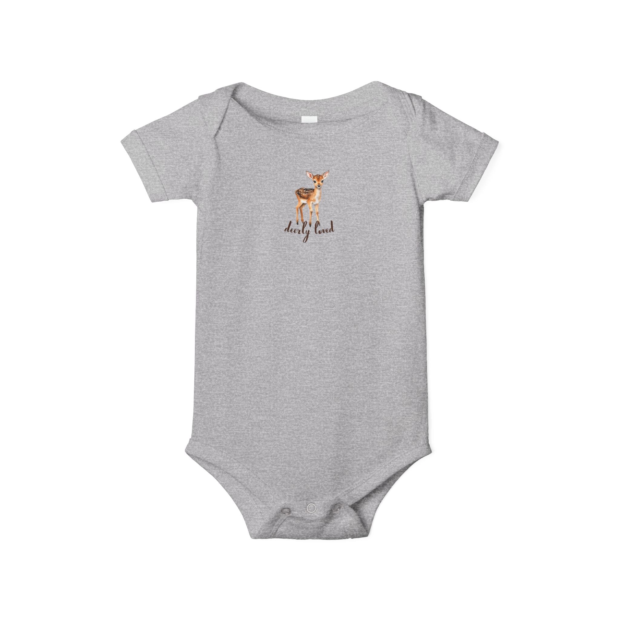 Infant Jersey Onesie - Deerly Loved Boy (Assorted Colors)