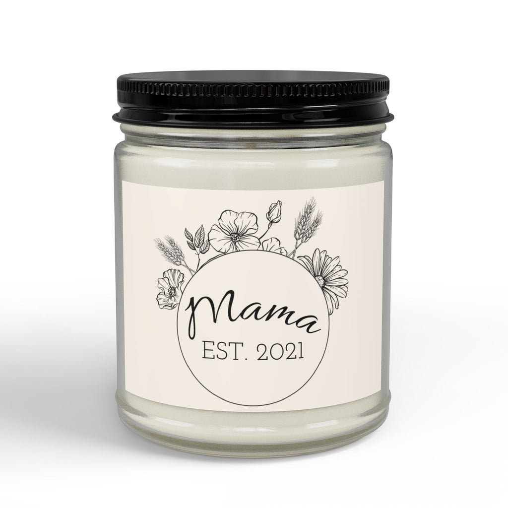 Customizable Scented Soy Candle with Black Lid, (4 and 9oz)