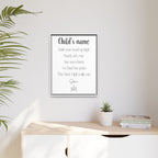 Customizable Matte Canvas, Framed - Hold Your Head Up High (Boy)
