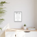 Customizable Matte Canvas, Framed - Hold Your Head Up High (Boy)