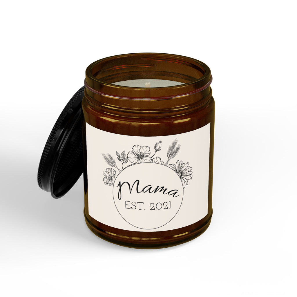 Customizable Scented Soy Candle with Black Lid, (4 and 9oz)