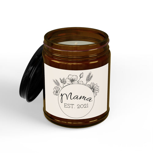 Customizable Scented Soy Candle with Black Lid, (4 and 9oz)