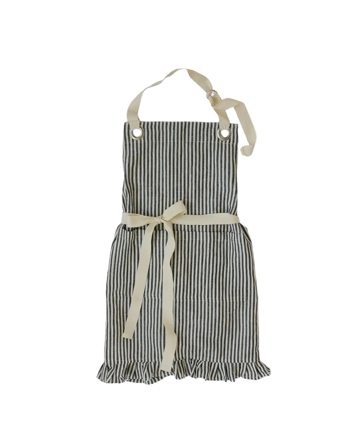 PRE-ORDER: Ruffle Pinstripe Apron (Assorted Colors)