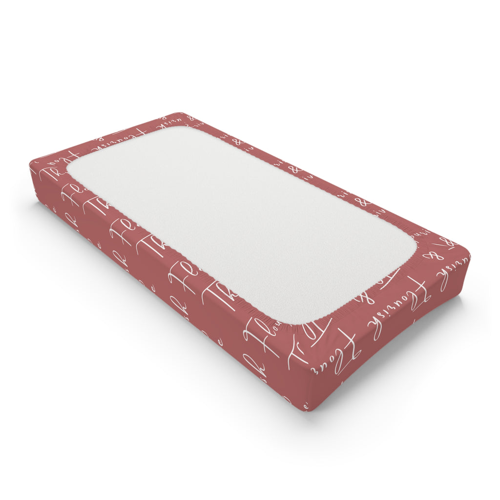 Baby Changing Pad Cover - Flourish & Thrive (Mauve)