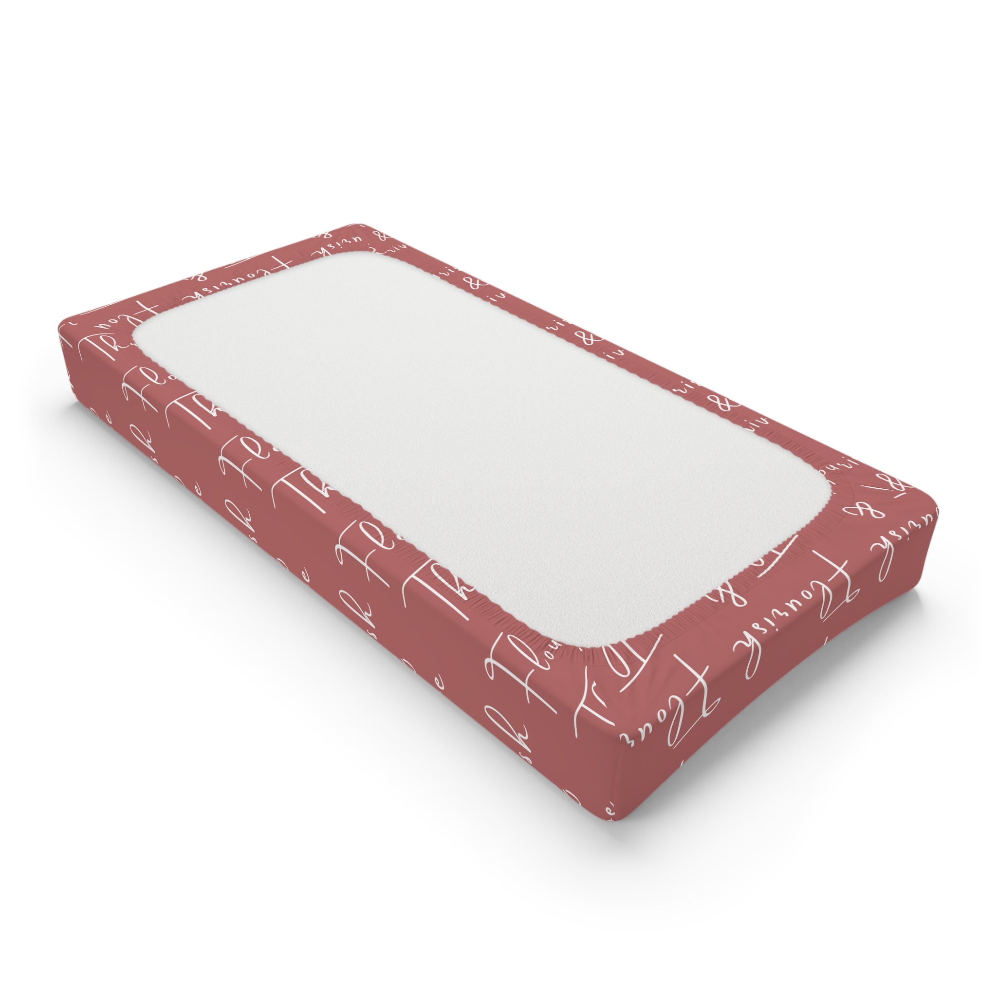 Baby Changing Pad Cover - Flourish & Thrive (Mauve)