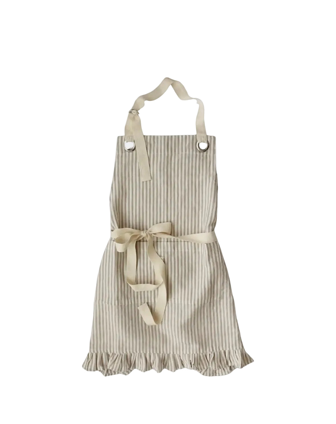 PRE-ORDER: Ruffle Pinstripe Apron (Assorted Colors)
