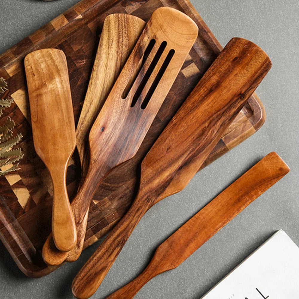 Natural Teak Spurtle