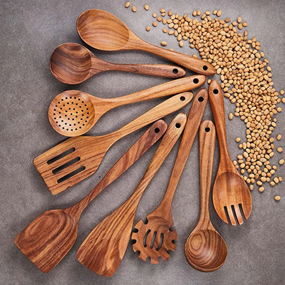 Teak Kitchen Utensils Set
