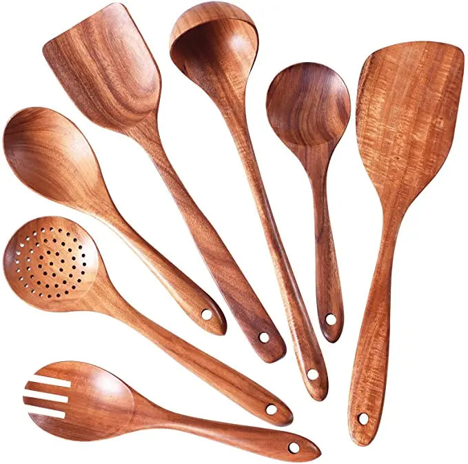 Teak Kitchen Utensils Set