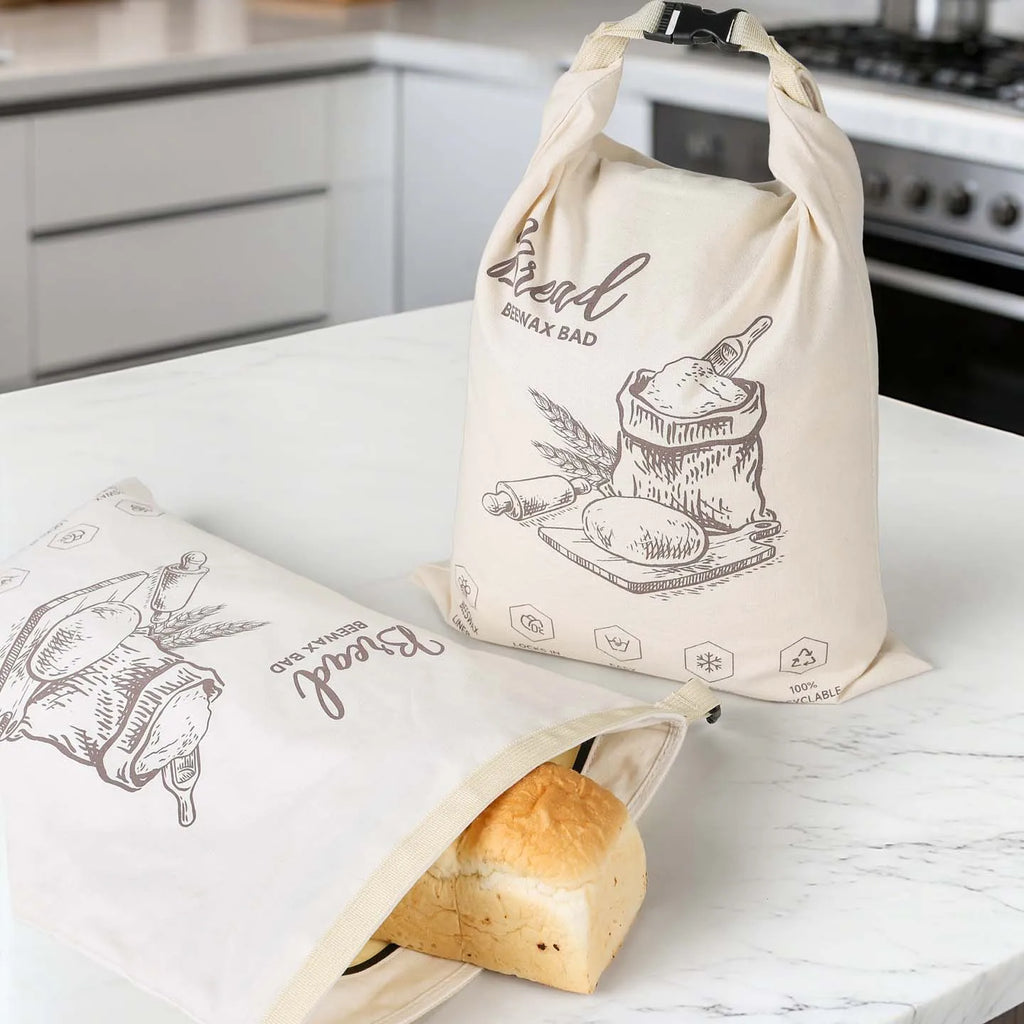 Reusable Beeswax Bread Bag