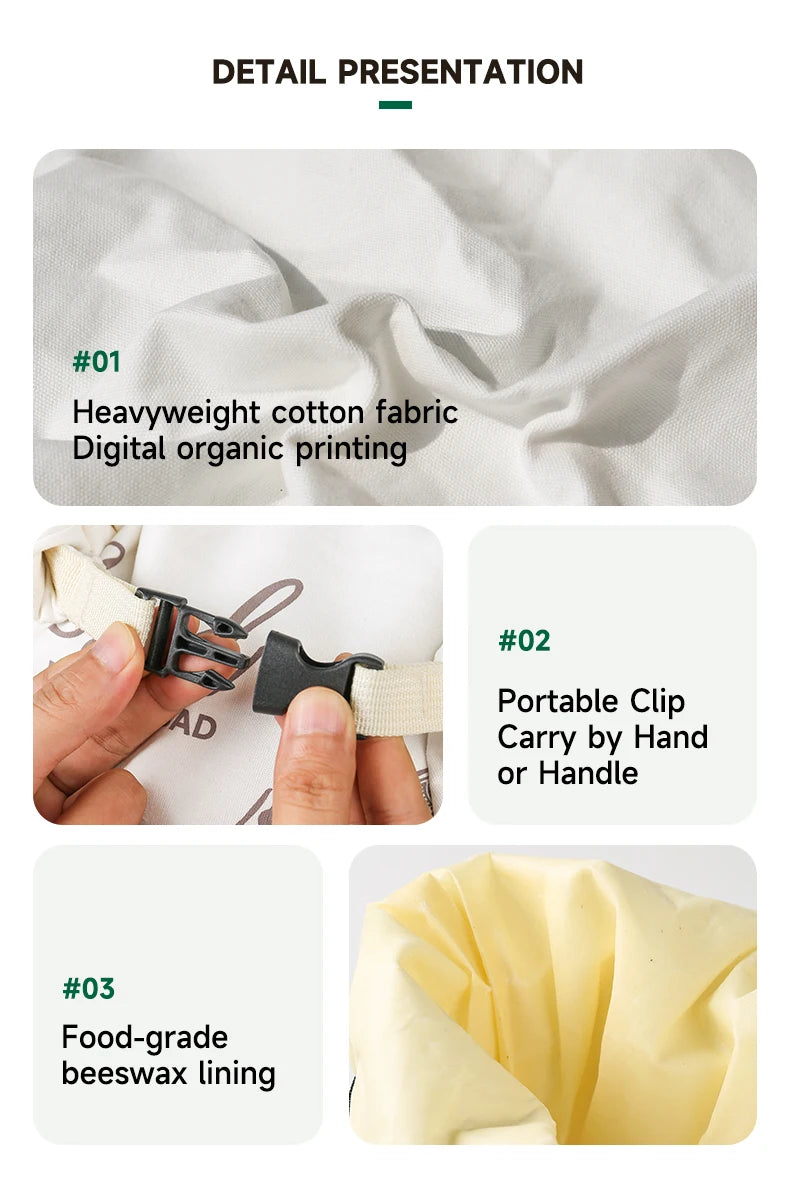 Reusable Beeswax Bread Bag