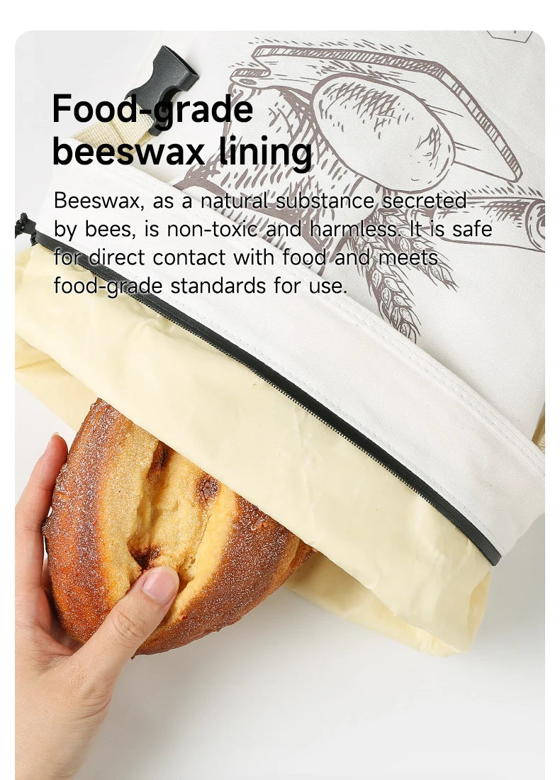 Reusable Beeswax Bread Bag