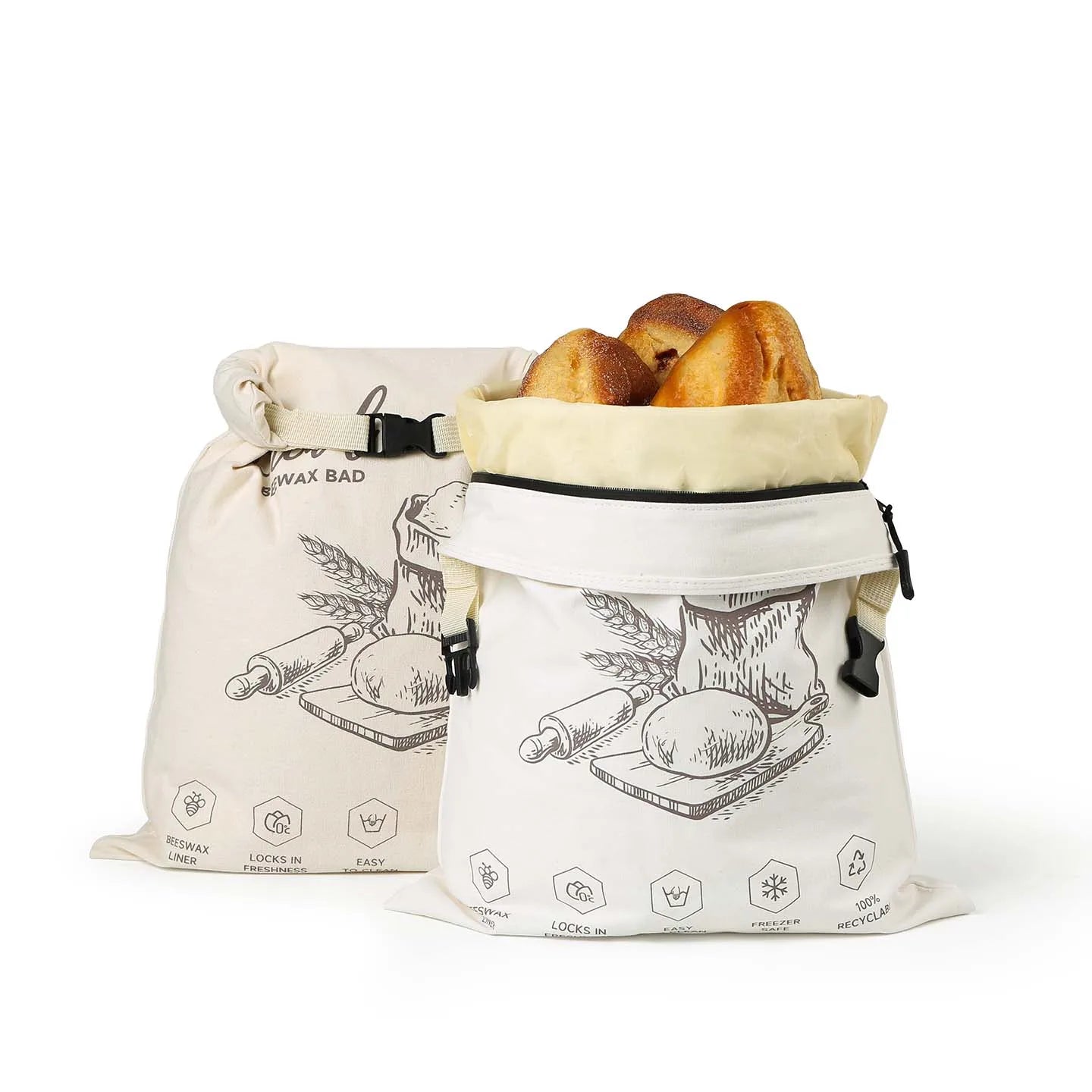 Reusable Beeswax Bread Bag